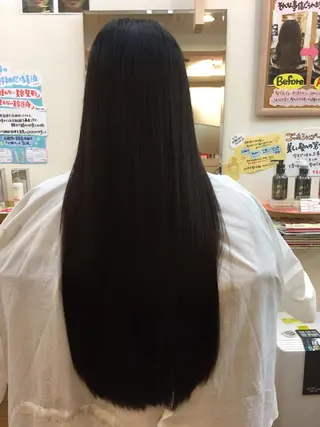 ロング 縮毛矯正モデル募集中 美容室HATSUのヘアスタイル
