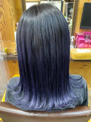 セミロング カラー IwAsh大和駅前店 河野亜里香のヘアスタイル