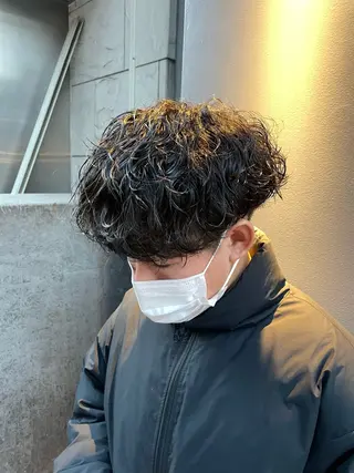 ミディアム 韓国パーマ 美容師 和田爽良のヘアスタイル