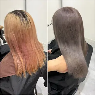 セミロング KEISUKE🐶 カラー×エクステ特化のヘアスタイル