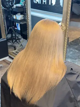 ロング カラー 店長 ハイトーン× 髪質改善/舘野 涼太のヘアスタイル