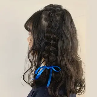 セミロング ヘアアレンジ Mizuki 🐰🌟のヘアスタイル