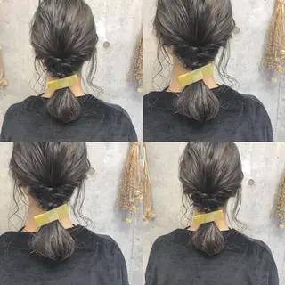セミロング カラー ヘアアレンジ Satsuki ✂︎♡のヘアスタイル
