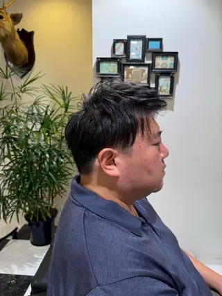 ショート メンズ メンズパーマ 似合わせカットのヘアスタイル