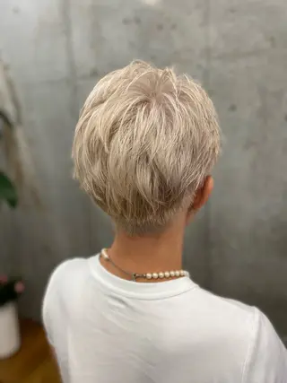ショート カラー メンズ 🌈艶ハイトーン特化 🌈NOZOMUのヘアスタイル