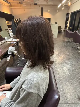 ミディアム パーマ 松尾 大聖のヘアスタイル