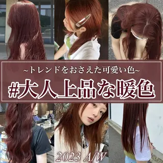 セミロング カラー 🪽天神/うる艶 /トレンドヘア🪽のヘアスタイル