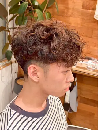 ショート パーマ メンズ 三宮メンズカット ヨシイッキのヘアスタイル