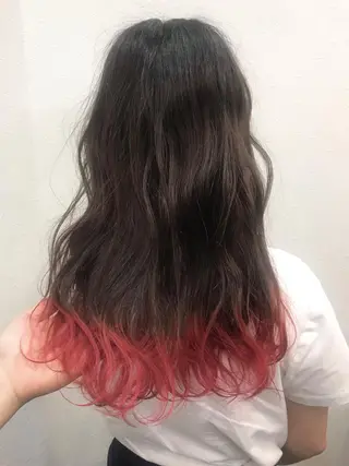 ロング カラー 色落ちまでキレイに！ ！女性サロンのヘアスタイル