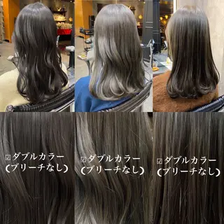 セミロング カラー 透明感カラー🌿 グレージュ🐺陽介のヘアスタイル