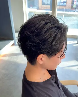 ショート パーマ メンズ 井ノ本 成海 /Wカラーモデル募集のヘアスタイル
