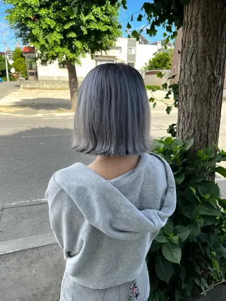 ミディアム 新明 修一のヘアスタイル