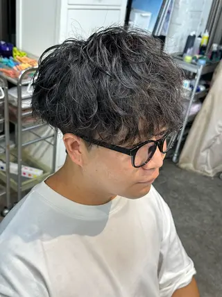 パーマ メンズ fifth/原宿/ カットモデル/カズのヘアスタイル