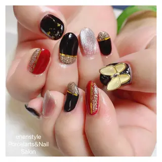 ミディアム ネイル 🐾enen style 🐾のネイルデザイン