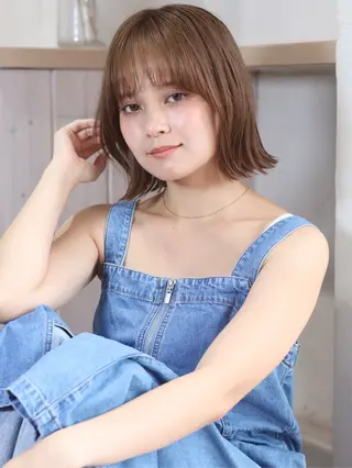 ショート カラー 女性カットモデル募集 calm岡本優希のヘアスタイル