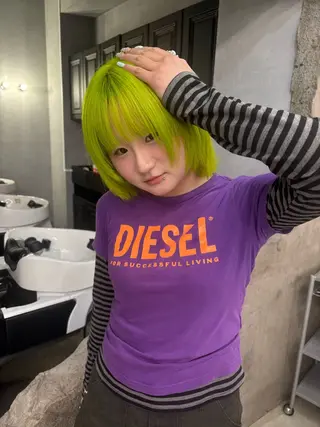 ミディアム カラー デザインカラー /rioのヘアスタイル