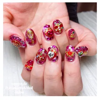 ミディアム ネイル 🐾enen style 🐾のネイルデザイン