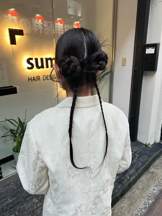 ロング カラー ヘアアレンジ 「sumi」 AMIのヘアスタイル