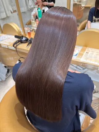 セミロング レイヤー🪽縮毛矯正 🪽Wカラー/大田のヘアスタイル