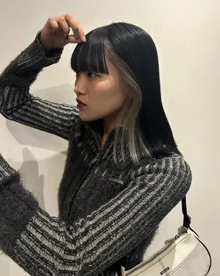 ミディアム カラー 田中 遥陽のヘアスタイル