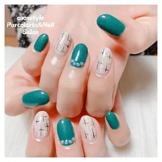 ミディアム ネイル 🐾enen style 🐾のネイルデザイン