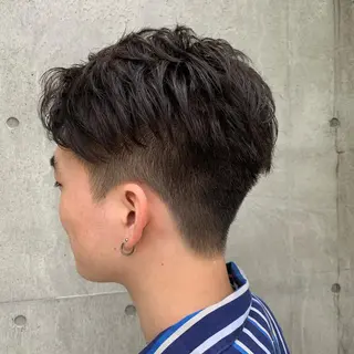 ショート メンズ ウルフ、レイヤー 、メンズカットSHOのヘアスタイル