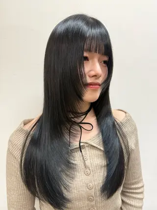 ロング 鈴木 まりやのヘアスタイル