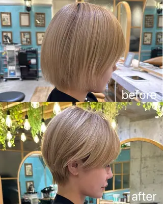 ショート 縮毛矯正/レイヤー taiga🧡のヘアスタイル