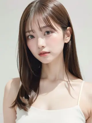 ロング カラー 🩵髪質改善🩵 韓国ヘア🩵花澤みりのヘアスタイル