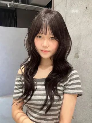 ロング カラー パーマ 🎀レイヤーカット/ 韓国ヘア🎀mahoのヘアスタイル