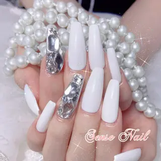 ネイル ロング カラー パーマ ヘアアレンジ メンズ キッズ マツエク・マツパ アイブロウ 🎀Sense Nail渋谷店🎀のネイルデザイン