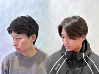 パーマ メンズ 本厚木パーマ&ブリー チMEN'Sショートのヘアスタイル