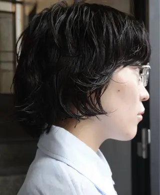ショート パーマ,透明感カラー /emiのヘアスタイル