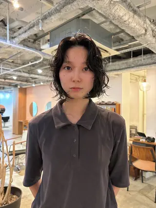 ミディアム パーマ yu maのヘアスタイル