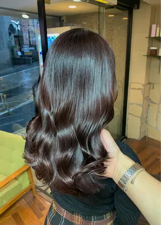 セミロング カラー 矢野 晃平のヘアスタイル