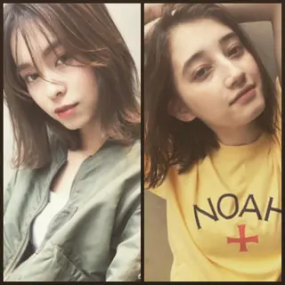 ミディアム カラー パーマ ヘアアレンジ メンズ キッズ ネイル マツエク・マツパ 🌈髪質改善🉐割✨ 🌻“ever”🌻のヘアスタイル