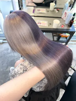 ミディアム カラー ヘアアレンジ 🎀ブリーチ×艶髪 🎀 ♡さや♡のヘアスタイル