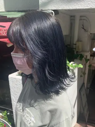 ミディアム カラー ヘアアレンジ 憧れの艶ハイトーンへ 🌙サイダサキのヘアスタイル