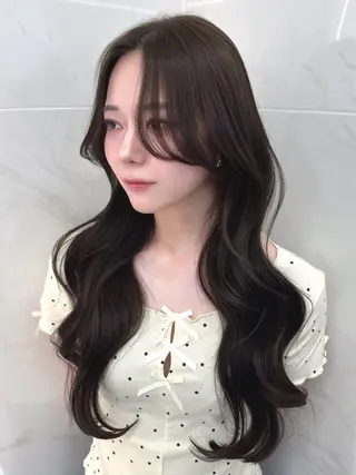 ロング カラー 韓国レイヤー/艶カラ ー/似合わせ/けんとのヘアスタイル