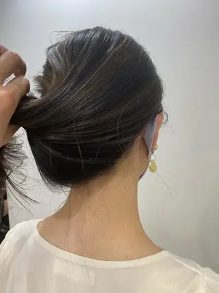 ロング カラー レイヤーカット 赤み消し　店長/大和のヘアスタイル