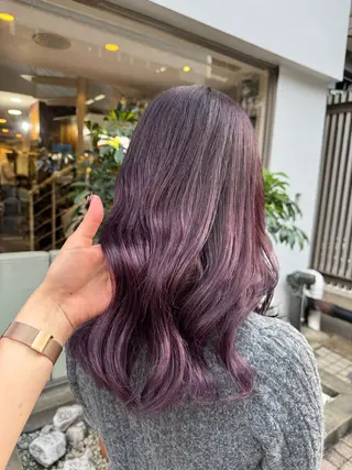 セミロング カラー 透明感カラー🌱 🍑Kotone🍑のヘアスタイル