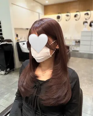 セミロング カラー mai @ma_____iiのヘアスタイル