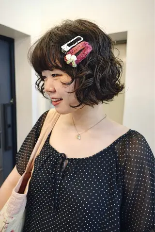 ショート パーマ ヒカル/ミディアム パーマ/ロングパーマのヘアスタイル