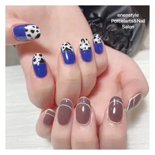 ミディアム ネイル 🐾enen style 🐾のネイルデザイン