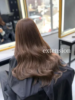 ロング カラー エクステ🩵ブリーチ 韓国ヘア🩵KAEのヘアスタイル