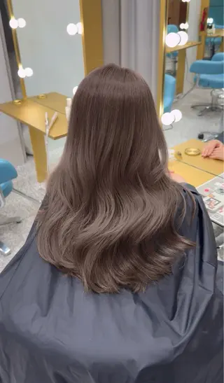 セミロング 🤍熊本/顔周り/ ベージュ/ririのヘアスタイル