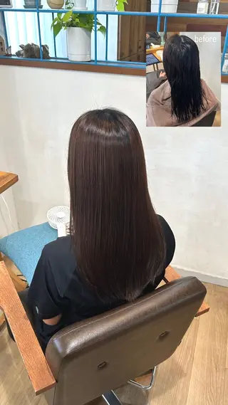 セミロング nana /カラー&極上スパのヘアスタイル