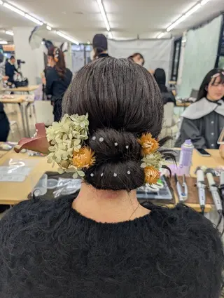 ヘアアレンジ 大人髪ヘアセット/ 切りたて感なしカットのヘアスタイル