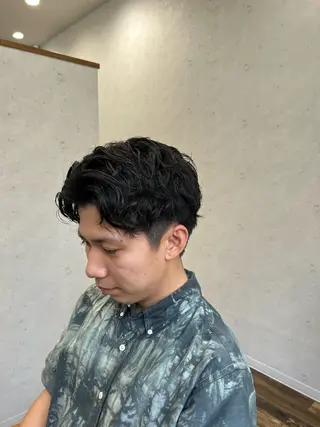 ショート パーマ メンズ ナチュラルカラー 錦糸町【三橋衿奈】のヘアスタイル