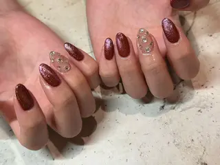 ネイル 韓国/ワンホン/長さ 出しつけ放題🎀のネイルデザイン